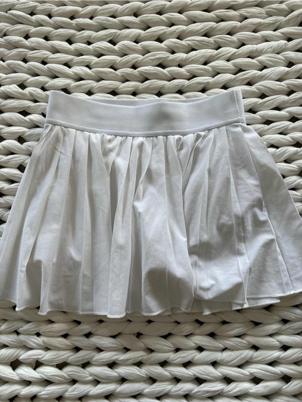 TNA White Pleated Mini Skirt
